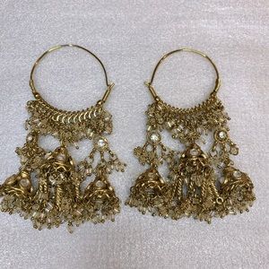 India boho jhumka ethnic dangle hoop earrings